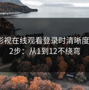 蘑菇影视在线观看登录时清晰度排查12步：从1到12不绕弯